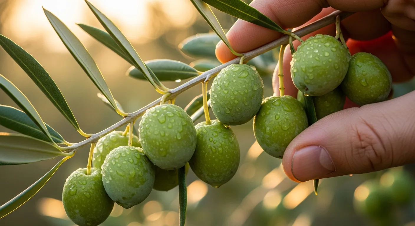 Green olives on the tree – rich in minor constituents