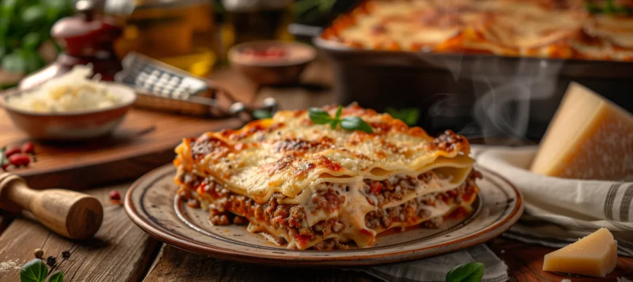 Lasagne Rezept original italienisch – klassische Lasagne alla Bolognese mit Ragù, Béchamel und Parmigiano Reggiano